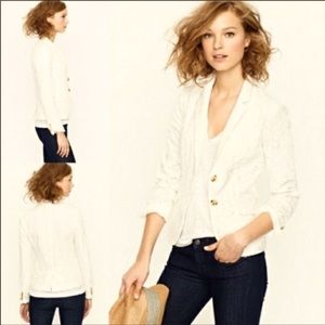 J. Crew Factory White Linen Blazer
